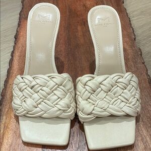Marc Fisher Cream Braided Women's Slides
